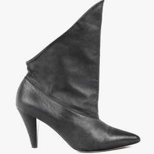 Givenchy 2018 Runway Bottine Show 80 Fold-Over Black Ankle Boot, Size 5.5
